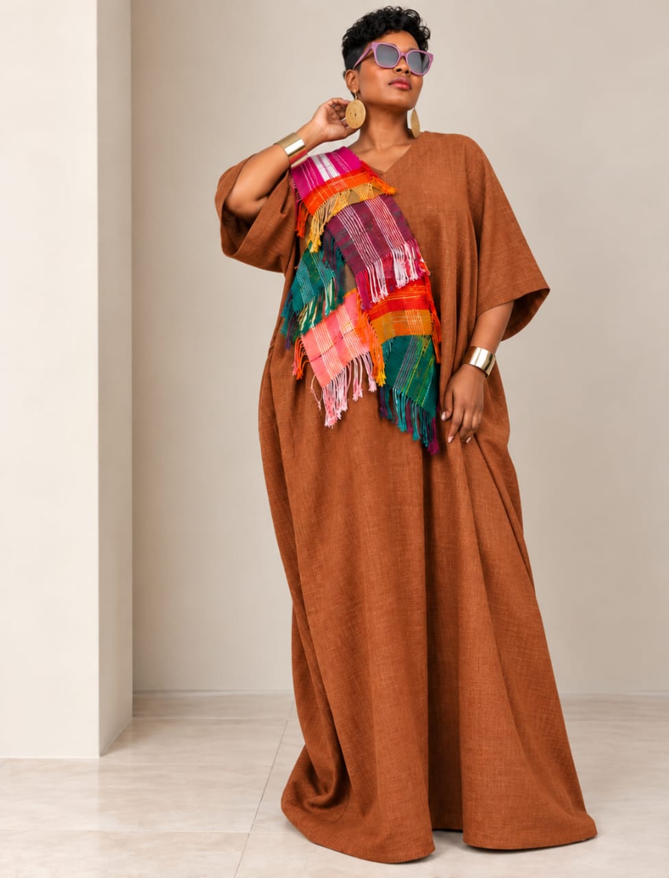 Zuri Fray Boubou - Burnt Orange
